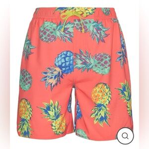 Ocean Current Swim Trunks Coral Pineapple Pattern Size M NWOT